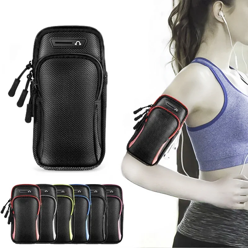 New Sports Bag For Mobile Phone Armband For Jogging Cell Phone Accessories Woman mp3 mp4 Bags PU Hand Bag For Running Waterproof - Image 2