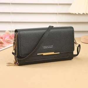New Korean Women’s Mid-Size Wallet Bag – Convertible Shoulder Clutch with Coin Purse, Multifunctional Design​